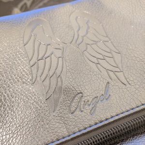 Victoria's secret angel silver pouch bag  NWOT